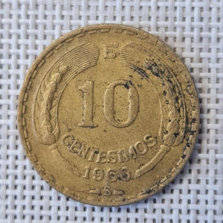 Chile 10 Centésimos 1966 KM-191 VF