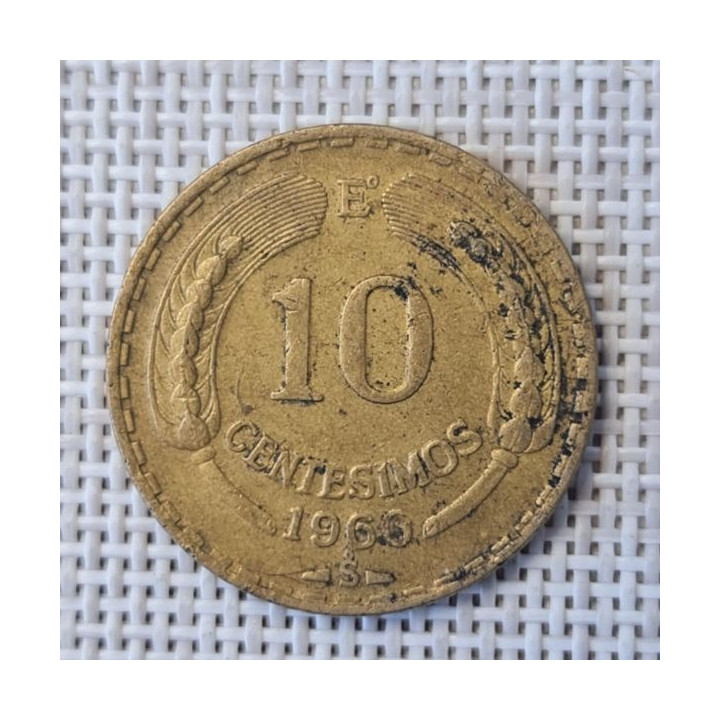 Chile 10 Centésimos 1966 KM-191 VF