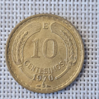 Chile 10 Centésimos 1970 KM-191 VF