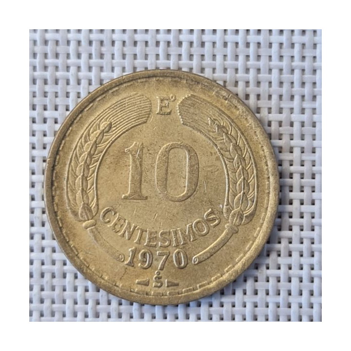 Chile 10 Centésimos 1970 KM-191 VF
