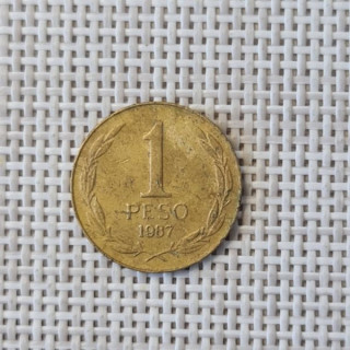 Chile 1 Peso 1987 KM-216 VF