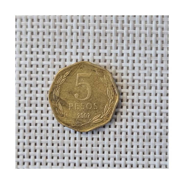 Chile 5 Pesos 2002 KM-232 VF