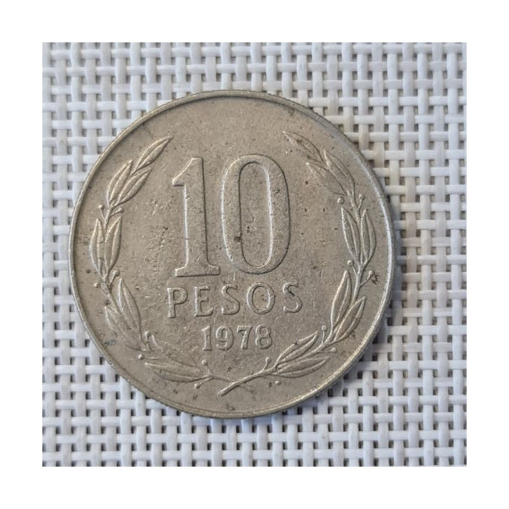 Chile 10 Pesos 1978 KM-210 VF