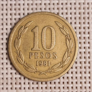 Chile 10 Pesos 1981 KM-218 VF