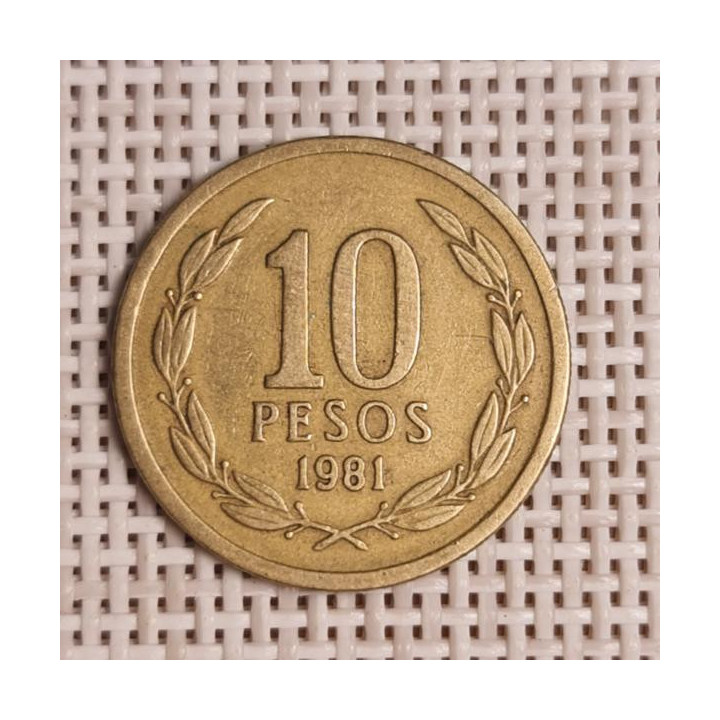 Chile 10 Pesos 1981 KM-218 VF