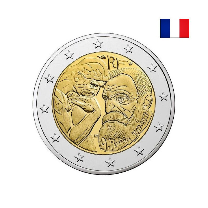 France 2 Euro 2017 "Auguste Rodin" UNC