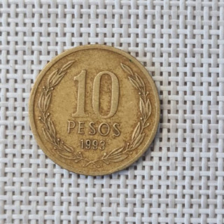Chile 10 Pesos 1993 KM-228 VF