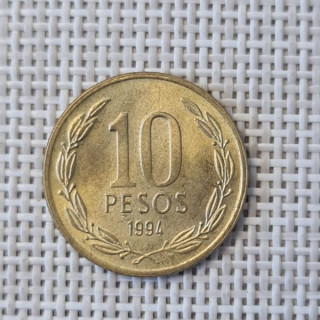 Chile 10 Pesos 1994 KM-228 XF