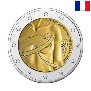 France 2 Euro 2017 "Pink Ribbon" UNC
