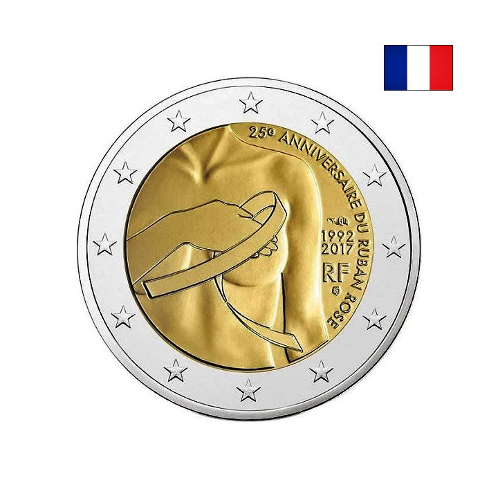 France 2 Euro 2017 "Pink Ribbon" UNC