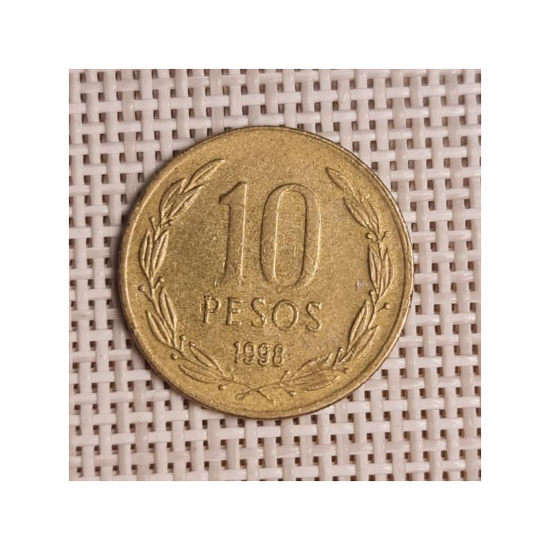 Chile 10 Pesos 1998 KM-228 VF