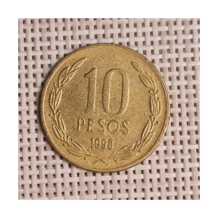 Chile 10 Pesos 1998 KM-228 VF
