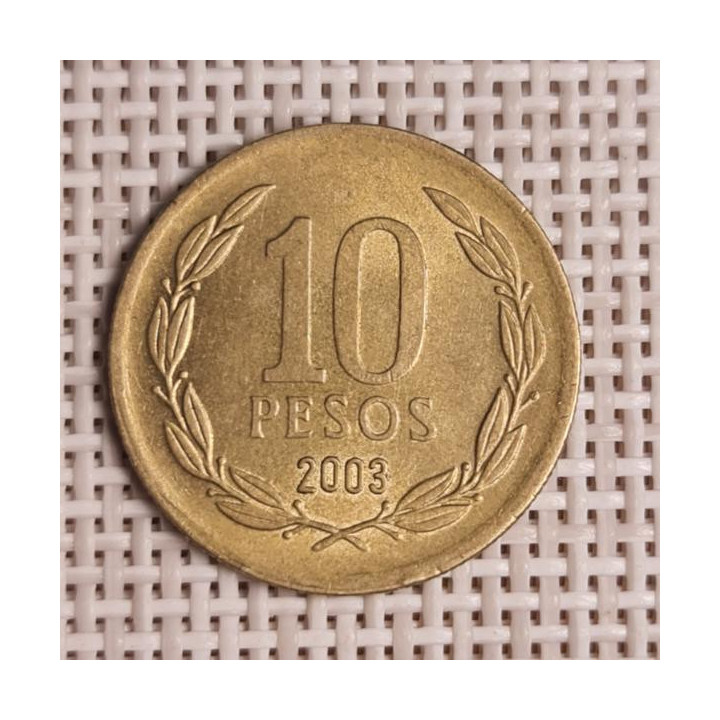 Chile 10 Pesos 2003 KM-228 VF