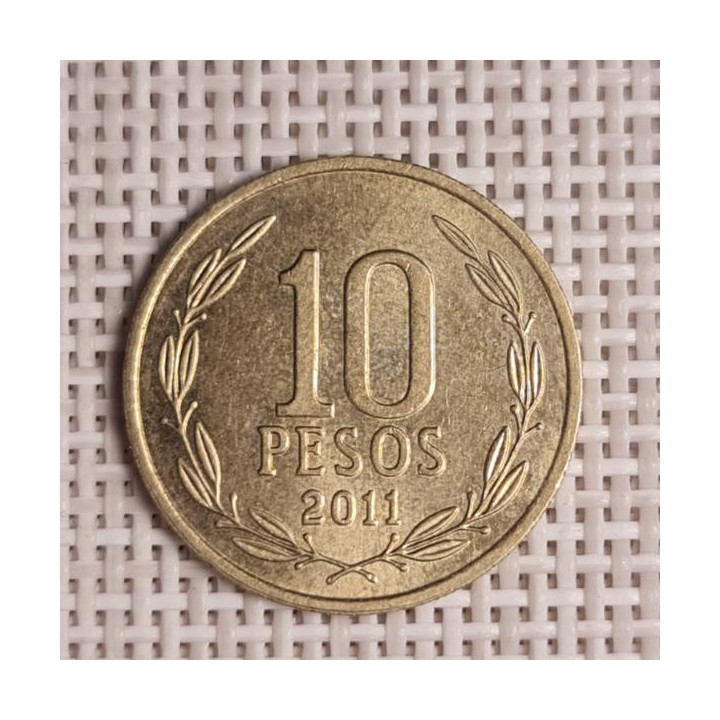 Chile 10 Pesos 2011 KM-228 VF