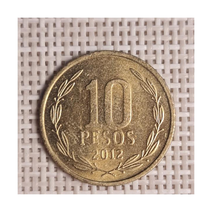 Chile 10 Pesos 2012 KM-228 VF