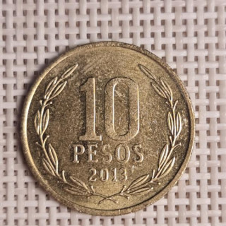 Chile 10 Pesos 2013 KM-228 VF