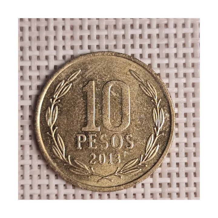 Chile 10 Pesos 2013 KM-228 VF