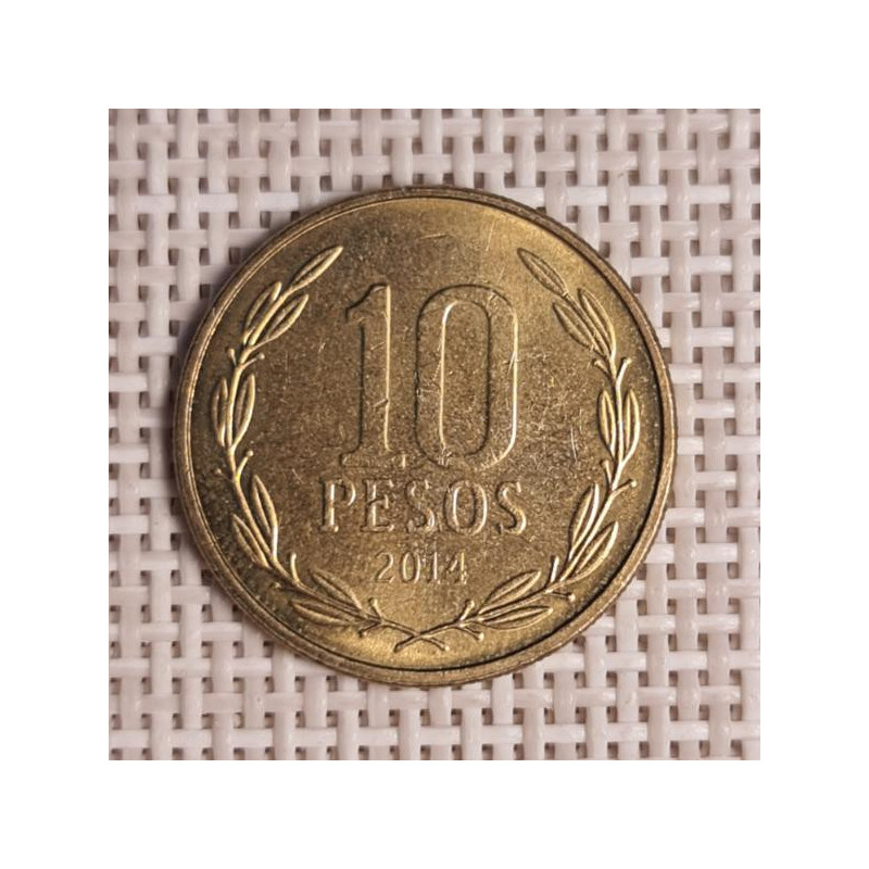 Chile 10 Pesos 2014 KM-228 VF