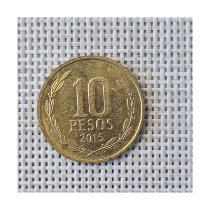 Chile 10 Pesos 2015 KM-228 XF