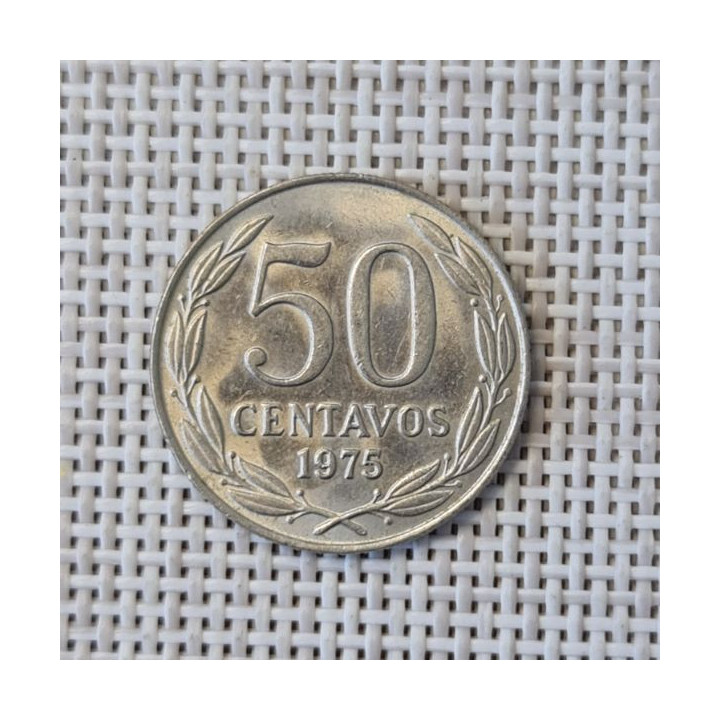 Chile 50 Centavos 1975 KM-206 XF