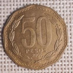 Chile 50 Pesos 2006 KM-219 VF