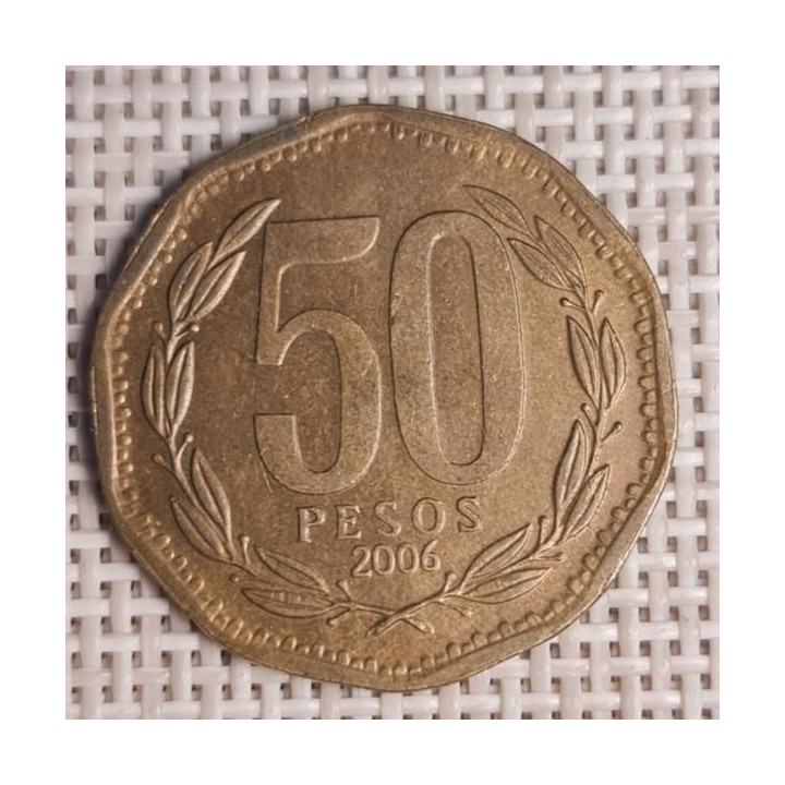 Chile 50 Pesos 2006 KM-219 VF