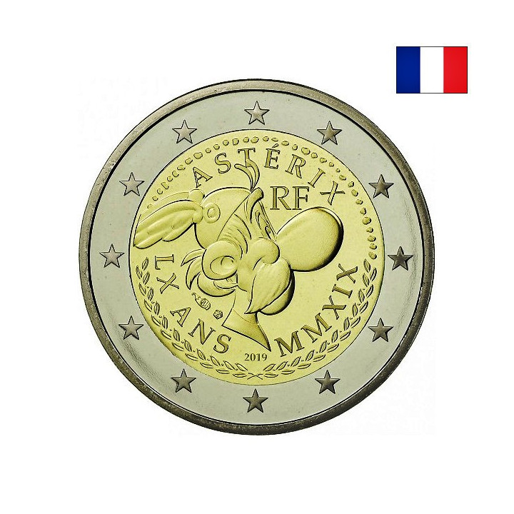 France 2 Euro 2019 "Asterix" BU (Coin Card Asterix/Idefix)