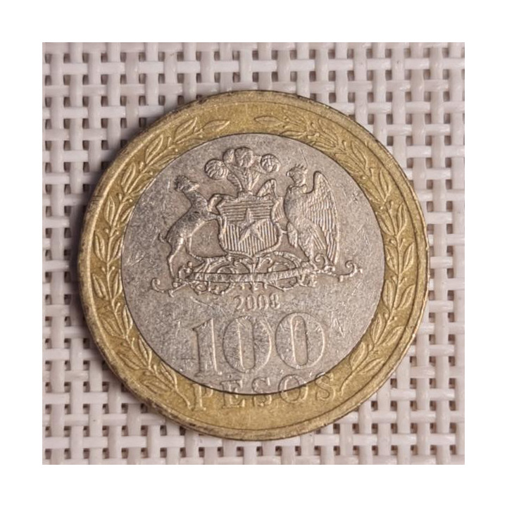 Chile 100 Pesos 2008 KM-236 VF