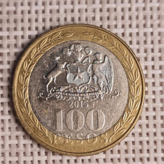 Chile 100 Pesos 2015 KM-236 VF