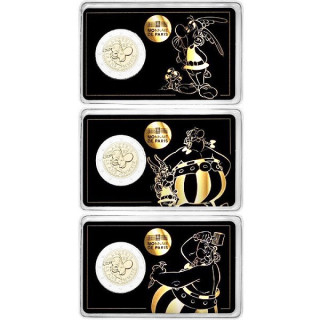 France 2 Euro 2019 "Asterix" BU (3 x Coin Cards)