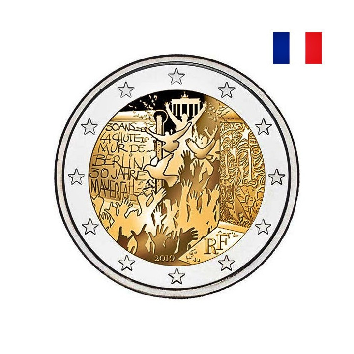 France 2 Euro 2019 "Berlin Wall" UNC