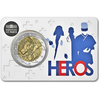 France 2 Euro 2020 "Medical Research" BU (Coin Card Heros)