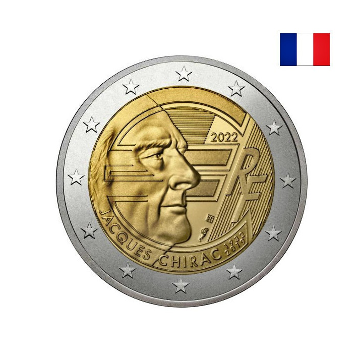 France 2 Euro 2022 "Jacques Chirac" UNC