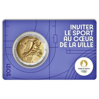France 2 Euro 2021 "Olympic Games" BU (Coin Card Purple)