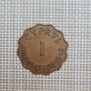 Cyprus 1 Piastre 1943 KM-23a VF