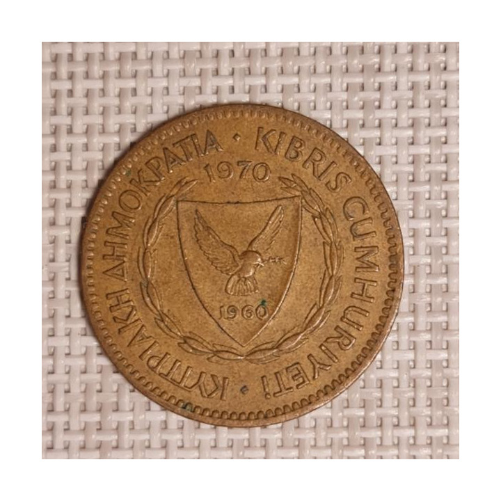 Cyprus 5 Mils 1970 KM-39 VF
