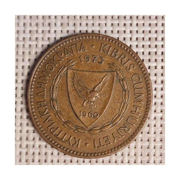 Cyprus 5 Mils 1973 KM-39 VF