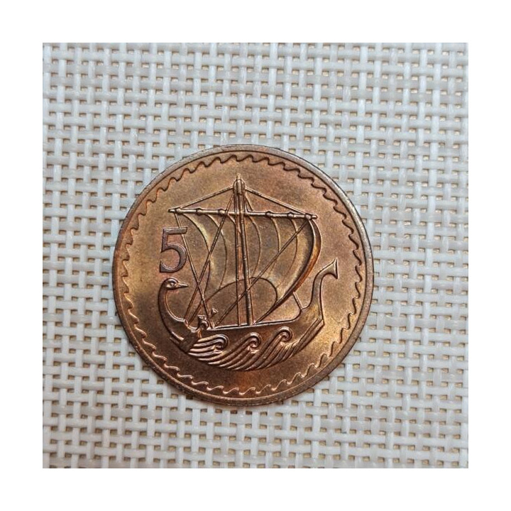 Cyprus 5 Mils 1974 KM-39 UNC