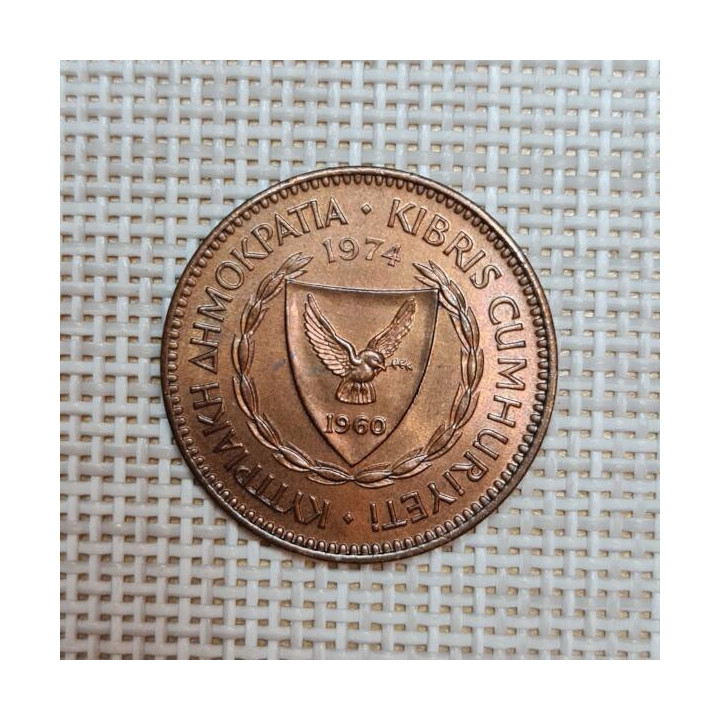 Cyprus 5 Mils 1974 KM-39 UNC
