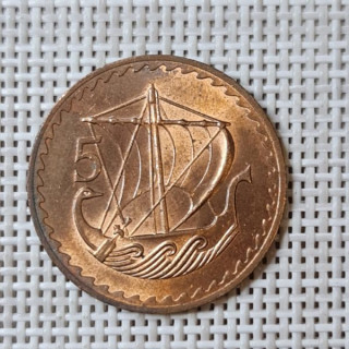 Cyprus 5 Mils 1977 KM-39 XF