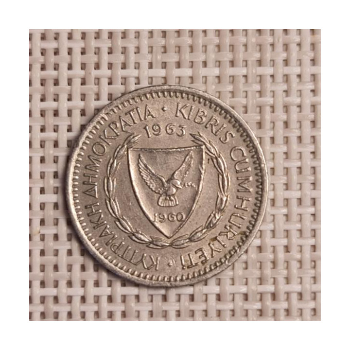Cyprus 25 Mils 1963 KM-40 VF