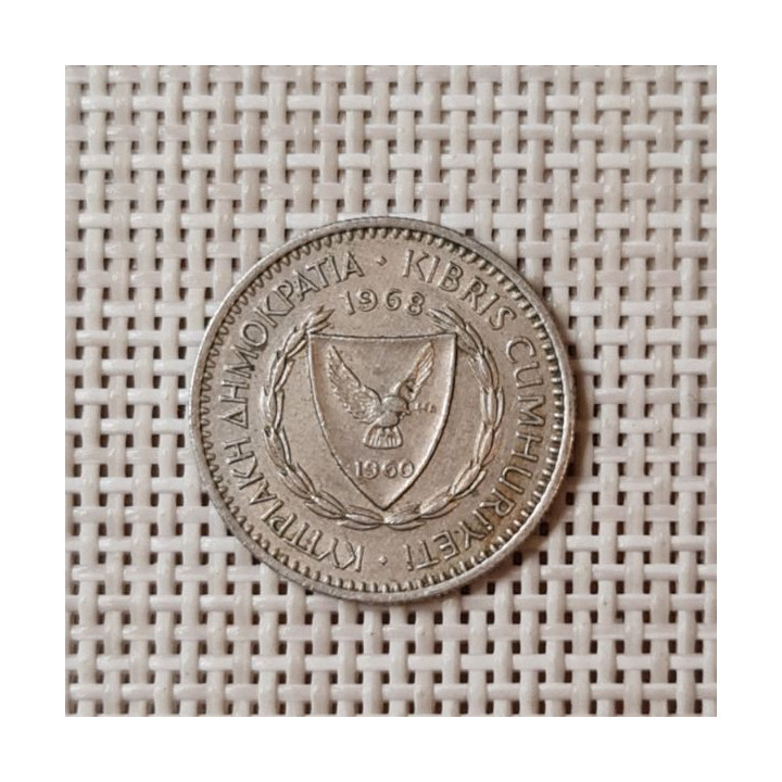 Cyprus 25 Mils 1968 KM-40 VF