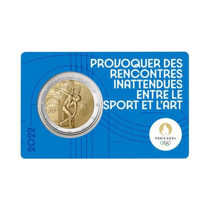 France 2 Euro 2022 "Olympic Games" BU (Coin Card Blue)