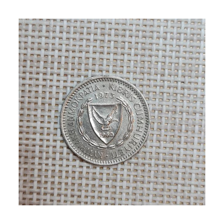 Cyprus 25 Mils 1973 KM-40 VF