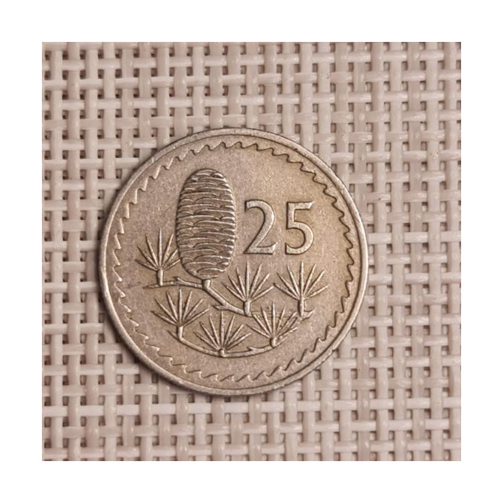 Cyprus 25 Mils 1974 KM-40 VF