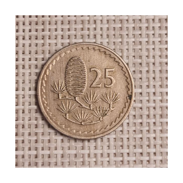 Cyprus 25 Mils 1976 KM-40 VF