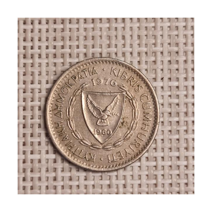 Cyprus 25 Mils 1976 KM-40 VF
