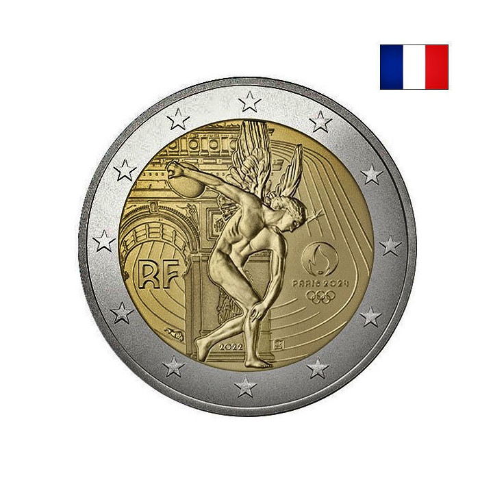 France 2 Euro 2022 "Olympic Games" BU (Coin Card Green)