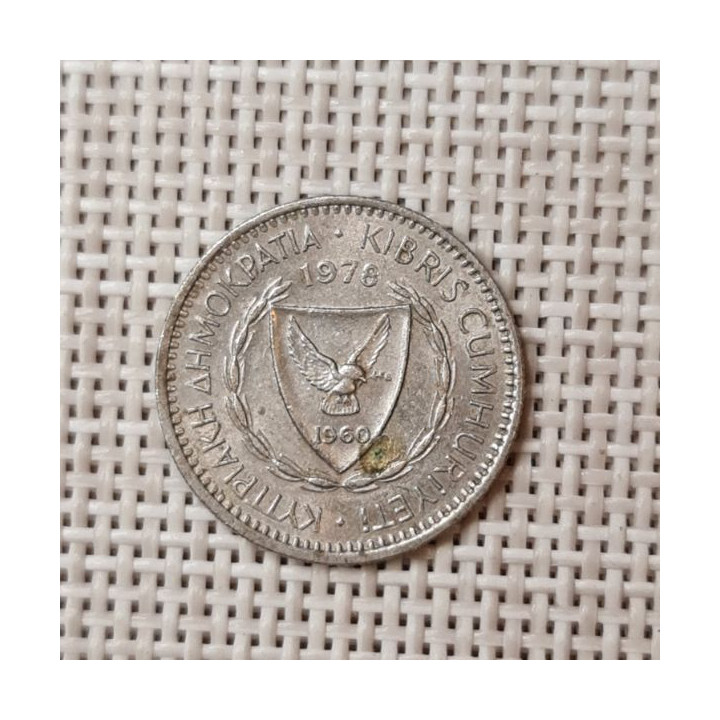 Cyprus 25 Mils 1978 KM-40 VF