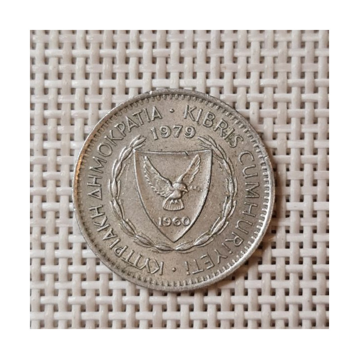 Cyprus 25 Mils 1979 KM-40 VF